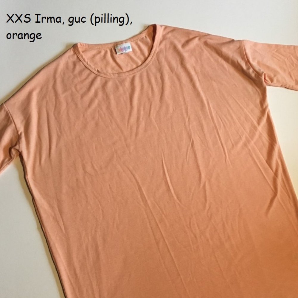 XXS Lularoe Irma oversized tunic, orange